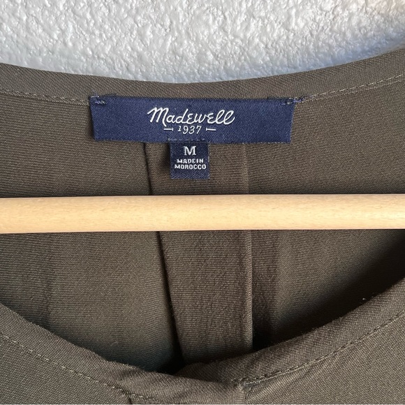 Madewell Army Green Tunic Henley Style Dress Size Medium - Picture 4 of 11